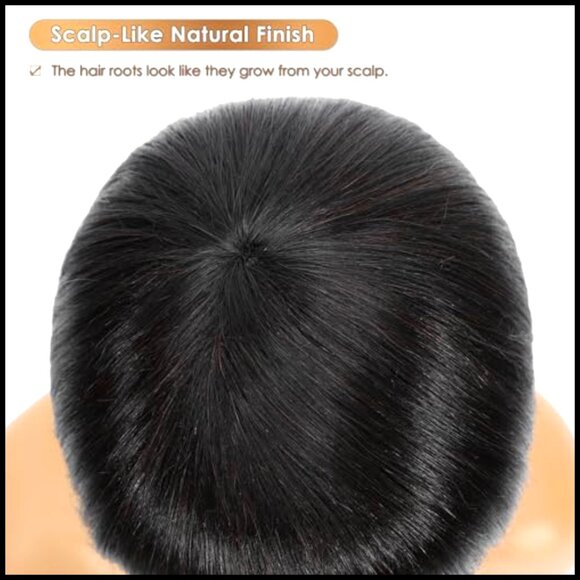 Human Hair Pixie Cut Wig Glueless Bob with Bangs Natural Look Pre-Styled